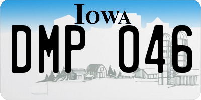 IA license plate DMP046