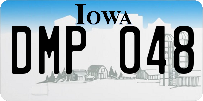 IA license plate DMP048