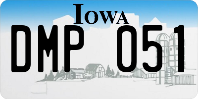 IA license plate DMP051