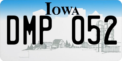 IA license plate DMP052