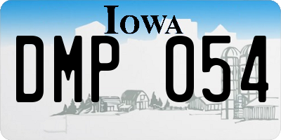 IA license plate DMP054