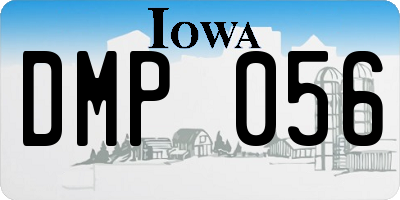 IA license plate DMP056