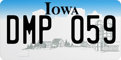 IA license plate DMP059