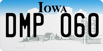 IA license plate DMP060