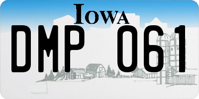 IA license plate DMP061