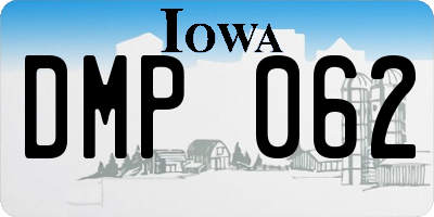 IA license plate DMP062