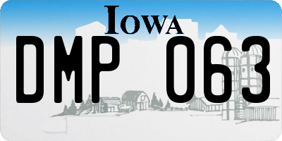 IA license plate DMP063