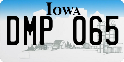 IA license plate DMP065