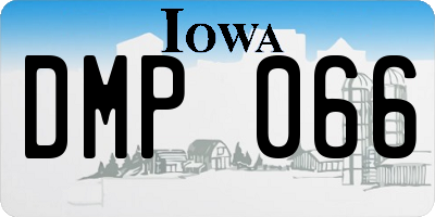 IA license plate DMP066