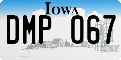 IA license plate DMP067