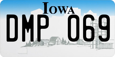 IA license plate DMP069