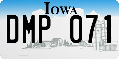 IA license plate DMP071