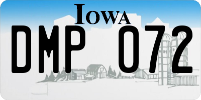 IA license plate DMP072