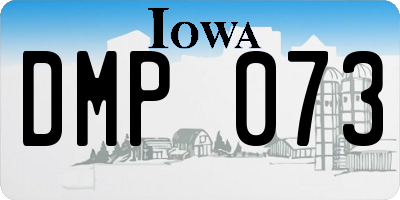 IA license plate DMP073