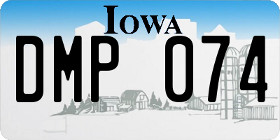 IA license plate DMP074