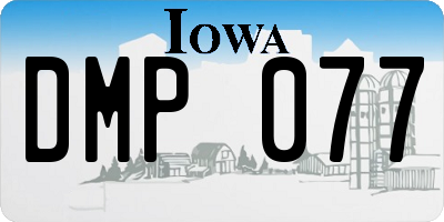 IA license plate DMP077