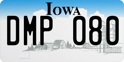 IA license plate DMP080