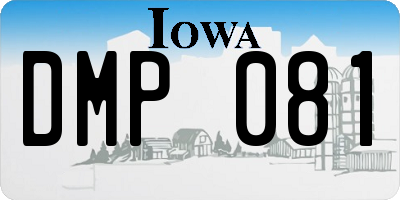 IA license plate DMP081