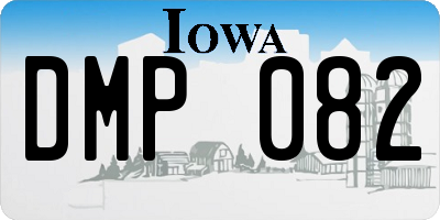 IA license plate DMP082