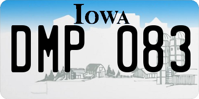 IA license plate DMP083