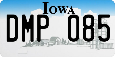 IA license plate DMP085