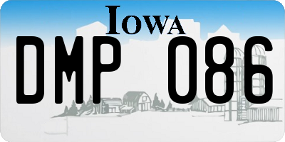 IA license plate DMP086