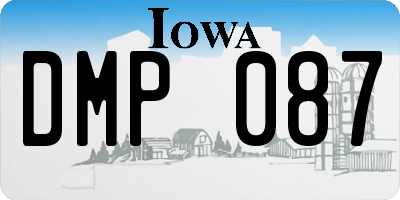 IA license plate DMP087