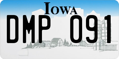IA license plate DMP091