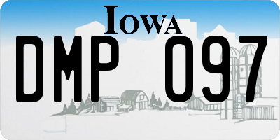 IA license plate DMP097