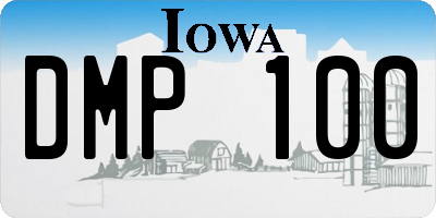 IA license plate DMP100