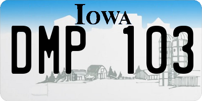 IA license plate DMP103