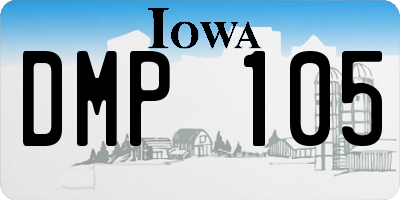 IA license plate DMP105