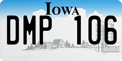 IA license plate DMP106