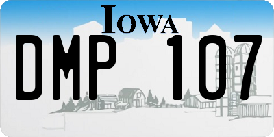 IA license plate DMP107