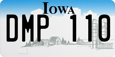 IA license plate DMP110