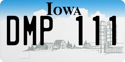 IA license plate DMP111