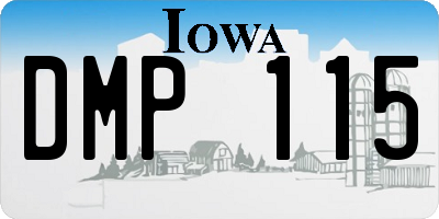IA license plate DMP115