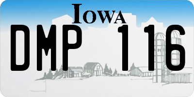 IA license plate DMP116