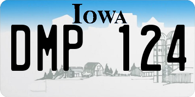 IA license plate DMP124