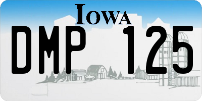 IA license plate DMP125