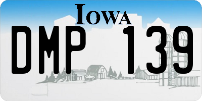 IA license plate DMP139