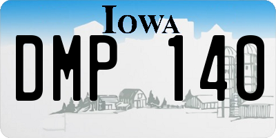 IA license plate DMP140