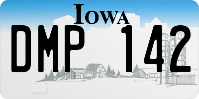 IA license plate DMP142