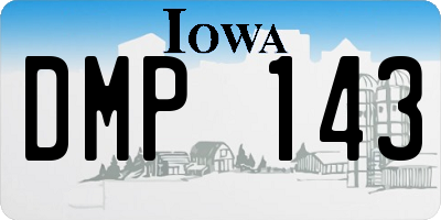 IA license plate DMP143