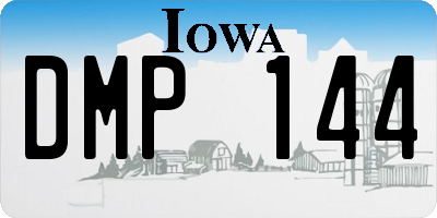 IA license plate DMP144