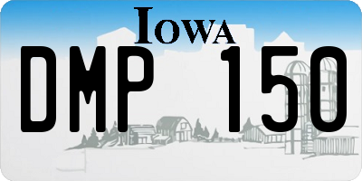 IA license plate DMP150
