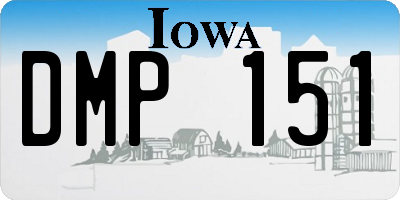 IA license plate DMP151