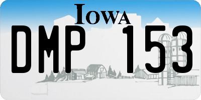IA license plate DMP153