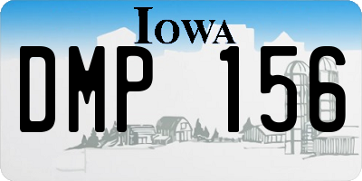 IA license plate DMP156