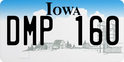 IA license plate DMP160
